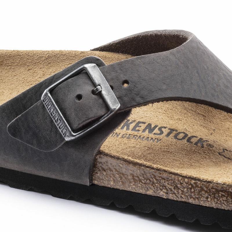 Birkenstock Como Oiled Læder Sandaler Herre Grå | DK 224VRW